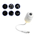2 In 1 Usb Mini Galaxy Star Projector Night Light With Film Starry Sky Ambient Light For Car Home Decoration For Adults And Kids